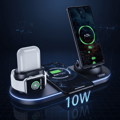 Wireless 6 in 1 charging station