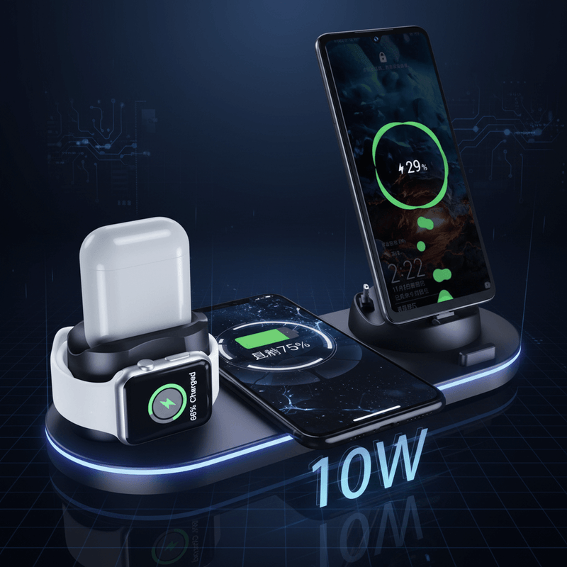 Wireless 6 in 1 charging station